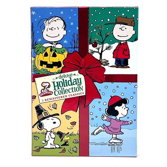 Peanuts Deluxe Holiday Collection Remastered Classics 3-DVD Set Christmas Snoopy - Picture 1 of 14